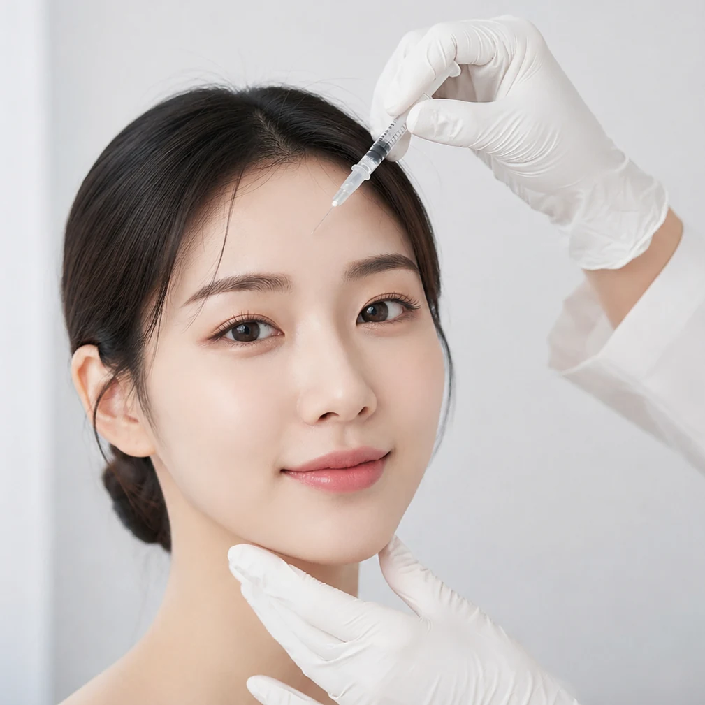 การฉีดโบท็อกซ์ Xeomin บริเวณริ้วรอยหน้าผากโดยแพทย์ผู้เชี่ยวชาญ
